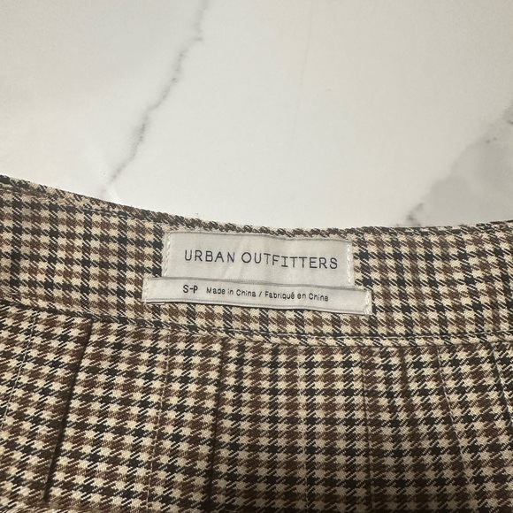 Urban Outfitters Black, Brown, & White Checkered Mini Skirt - Picture 2 of 4
